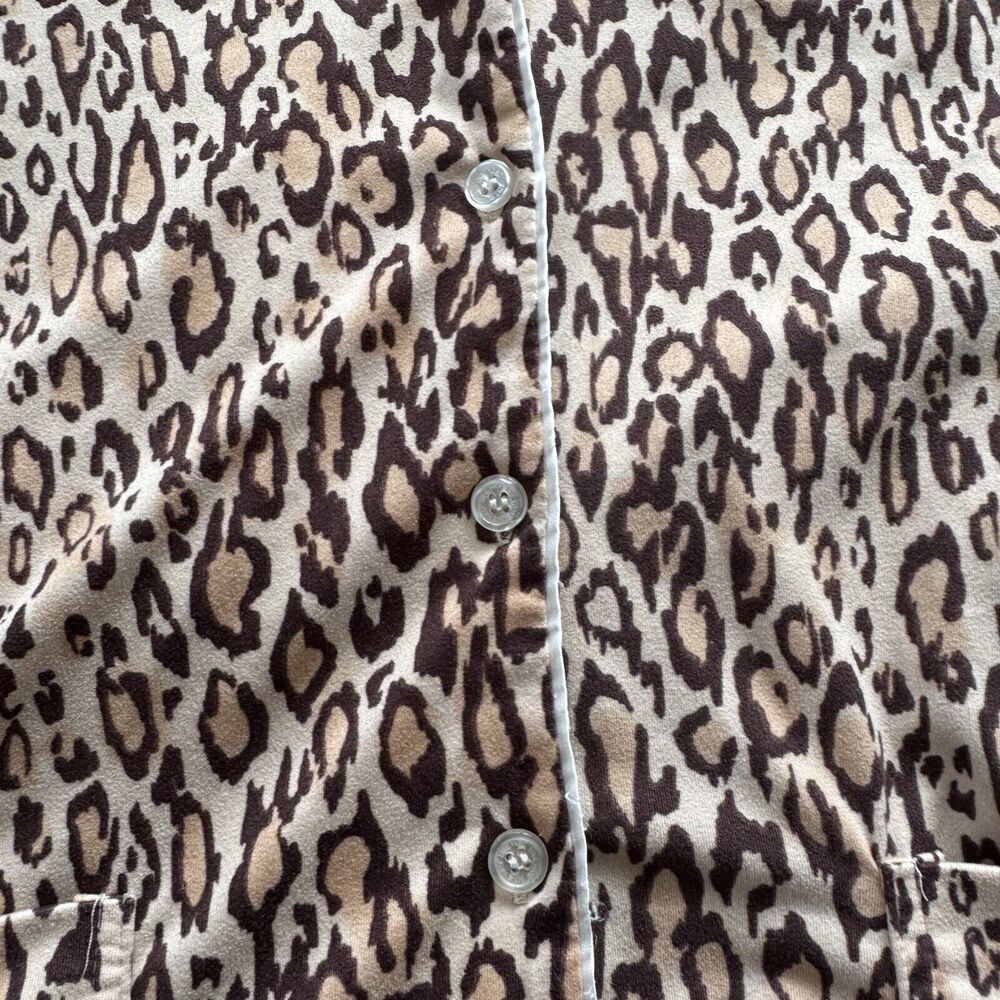 NINE WEST Cheetah print Pajamas  long-sleeve top with pants Loungewear - Picture 16 of 16